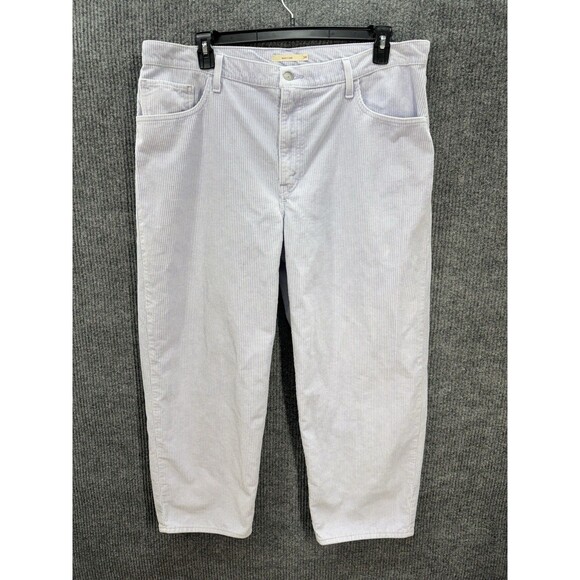 Levis Corduroy Baggy Dad Pants Womens 34 Lilac Purple Jeans Relaxed Y2K Retro - Picture 2 of 15
